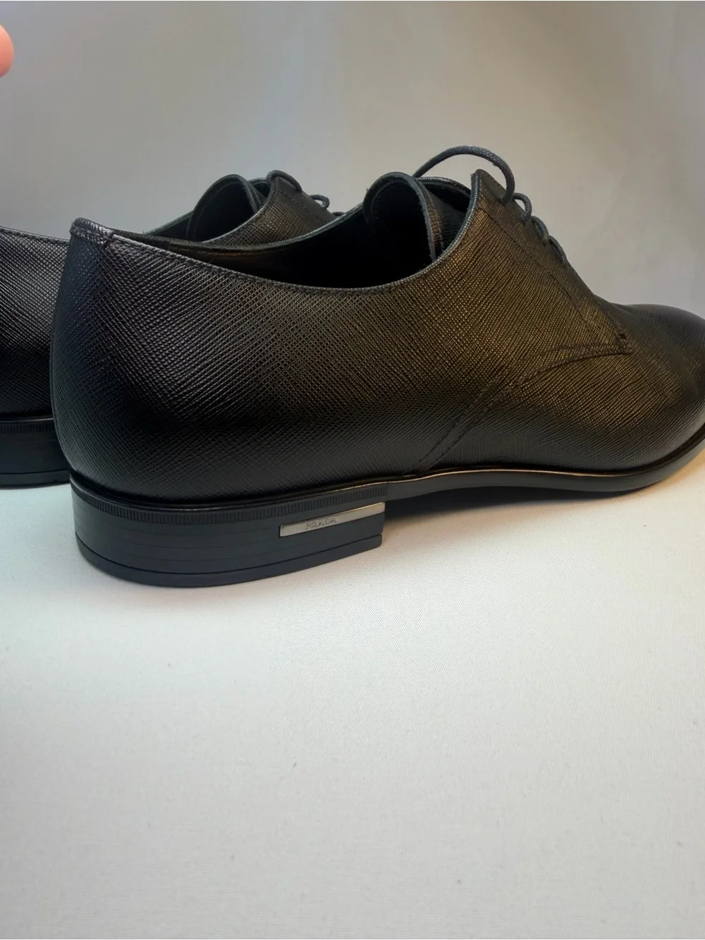 PRADA SAFFIANO LEATHER DERBY 2EC030 Men’s lace up shoe 10.5